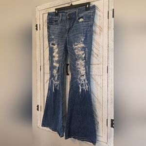 American Eagle Outfitters Blue Flare Jeans